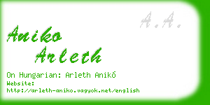aniko arleth business card